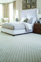 Karastan white checkered carpet