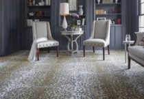Karastan brown patterned carpet