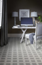 Karastan gray checkered carpet
