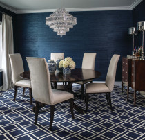 Rosecore blue patterned carpet