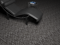 Silver Creek black patterned carpet
