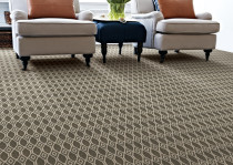 Rosecore brown patterned carpet