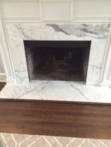 Statuary Marble on Fireplace Surround and Floor