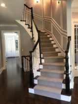 Staircase Carpet features Tuftex's True Event II in Oak Buff