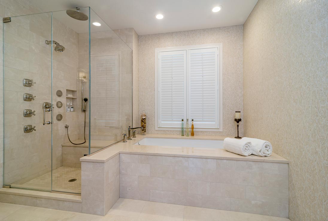 Marble & Mosaic Tile Shower & Bath